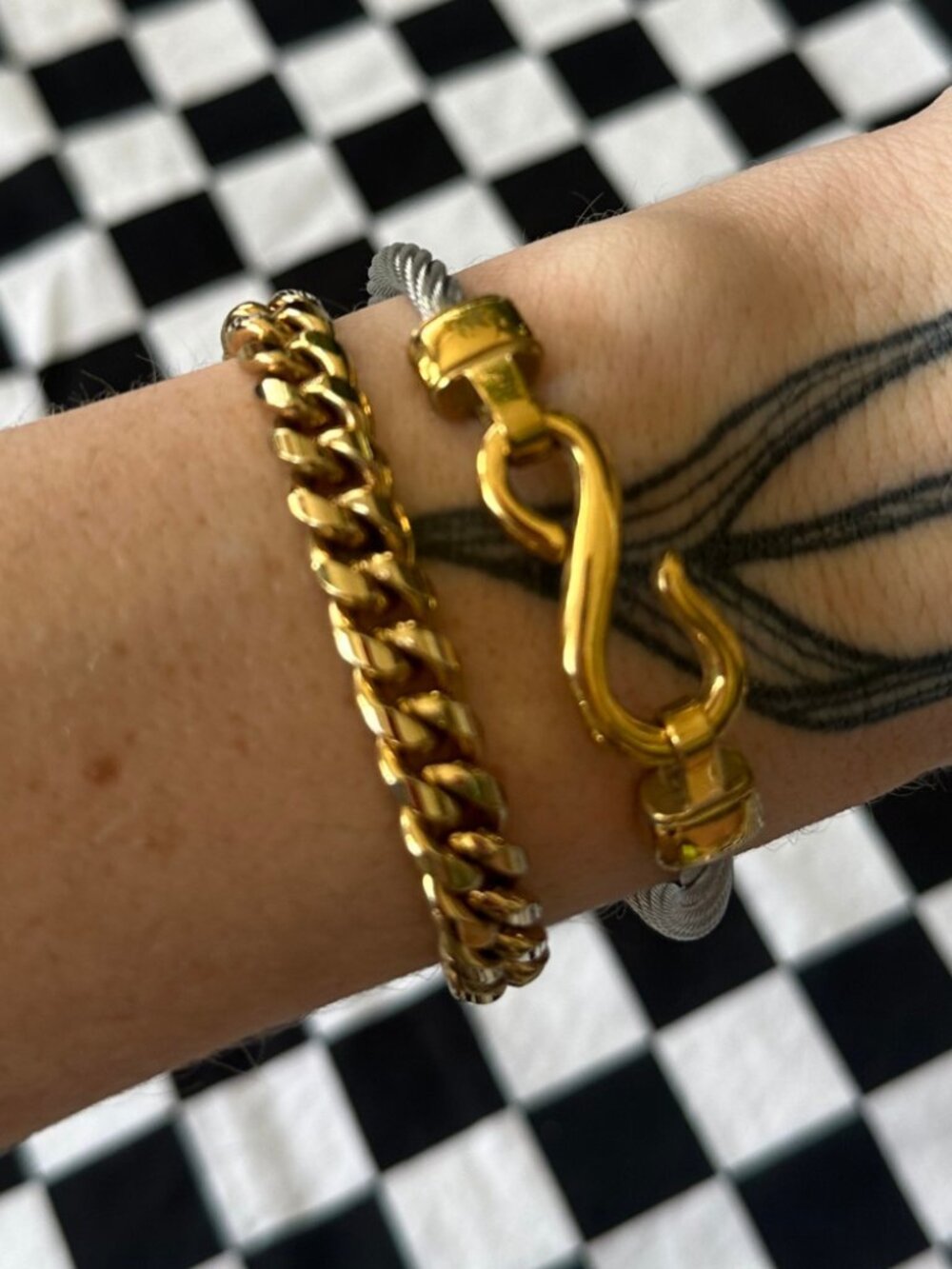 Artizan Joyeria Mixed Metal S Curve Bracelet